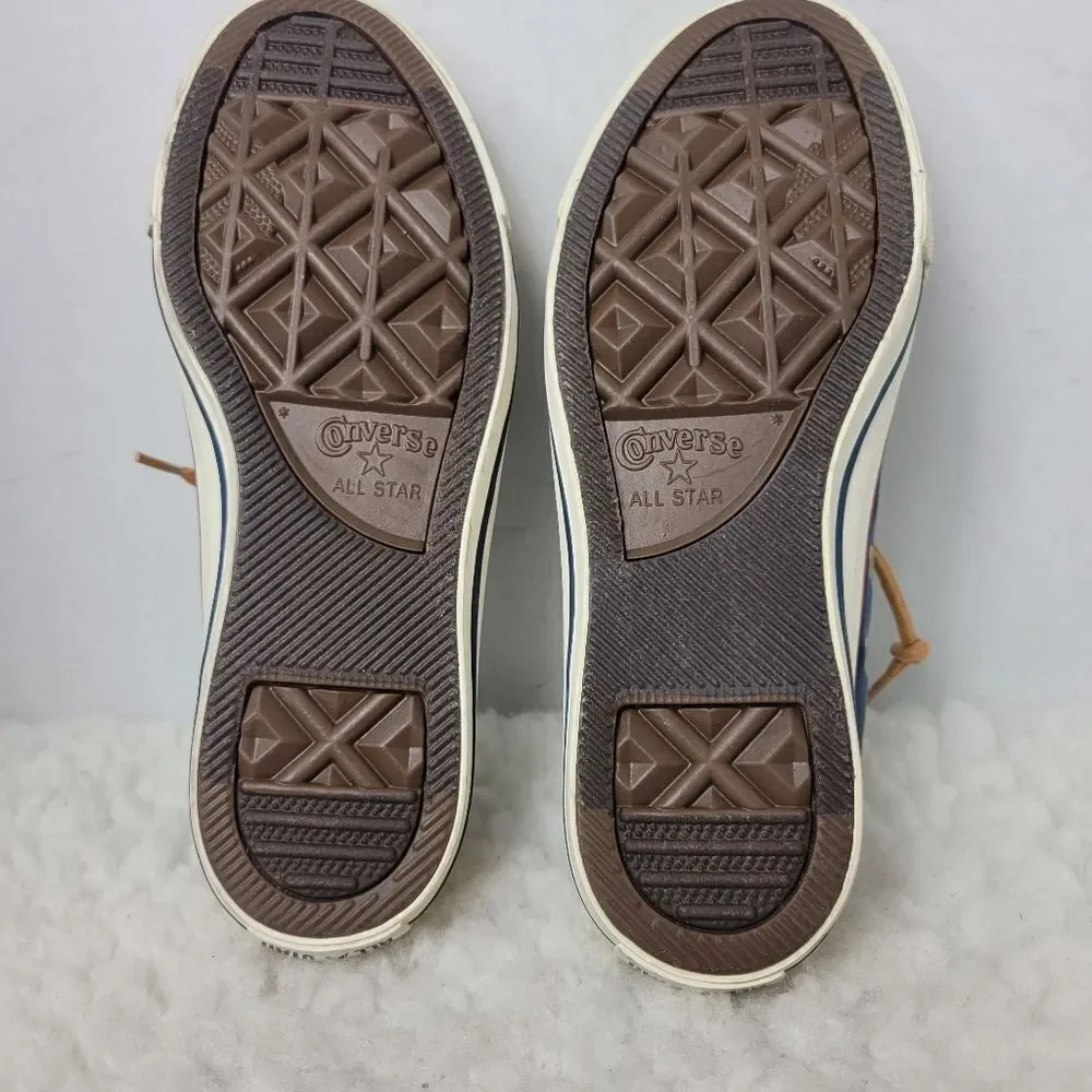 Converse Shoreline Women's Size 7 Shoes Navy Blue Leather Laces Slip On Sneakers